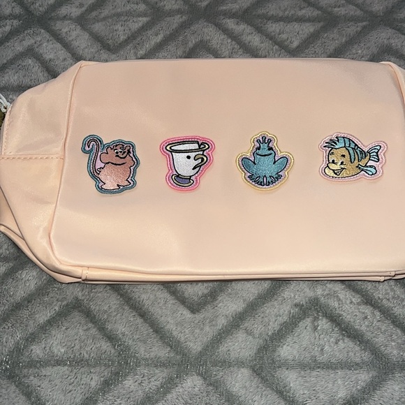 Disney x Stoney Clover Lane Big Princess Pouch-Flounder, Gus, Chip in Peach - Picture 8 of 11